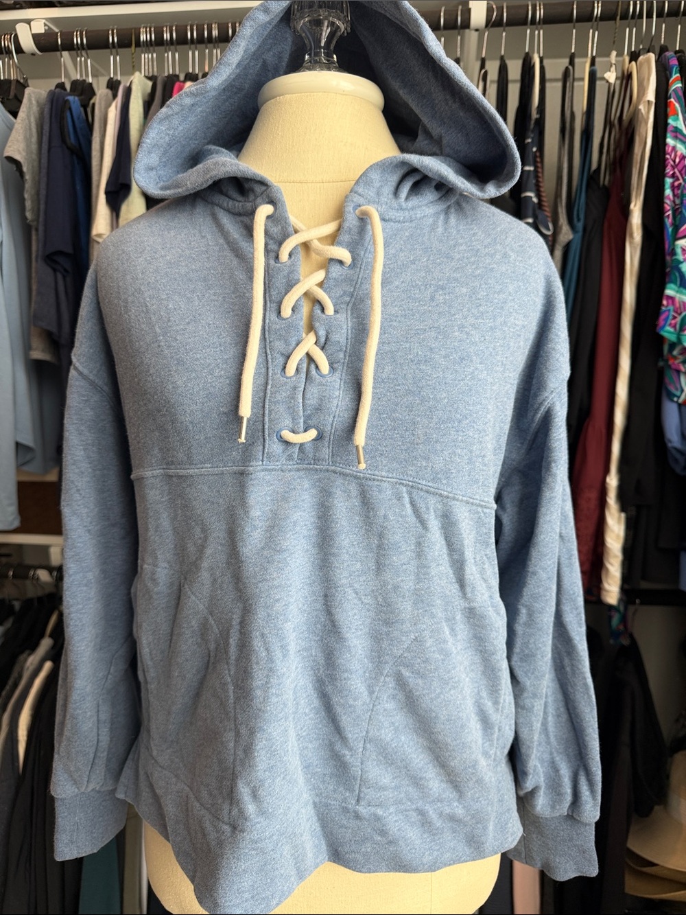 Gap Vintage Soft Lace-Up Pullover Hoodie ✨